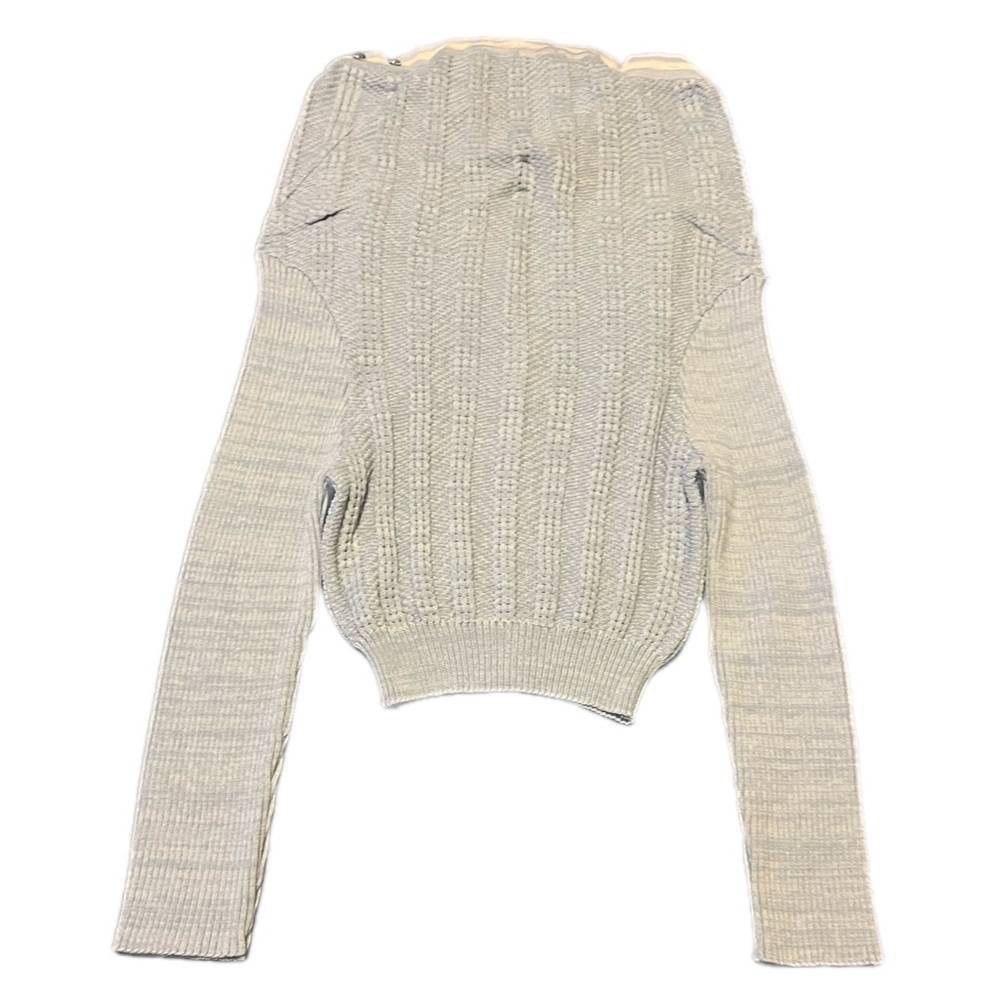 Y/Project Sweater Wool Chain Necklace Ruffle Cardigan Sz EU 36 US 4 - Picture 3 of 16